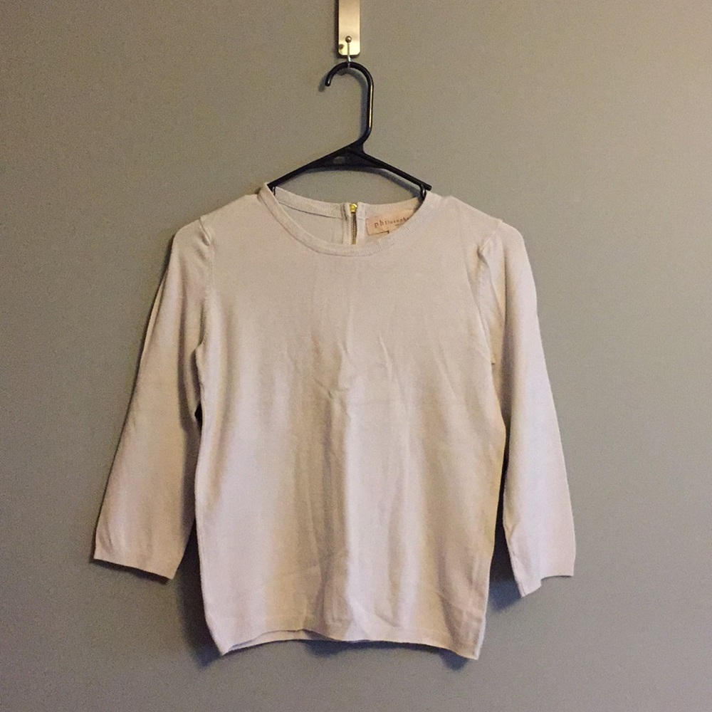 Philosophy beige soft knit top